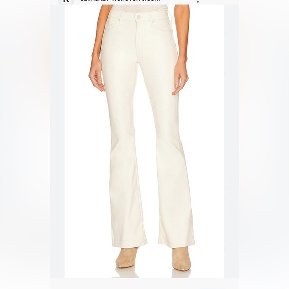 NWT MOTHER The Weekender Heel - Faux Leather in Wax on Wax off, Egret ✨ Sz 26 - Picture 4 of 15